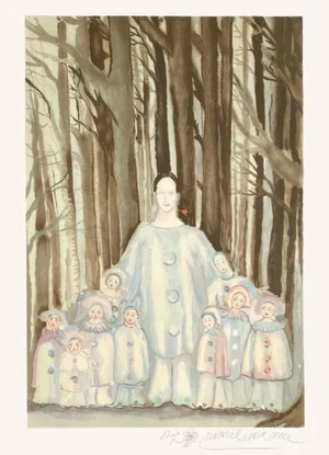 1985 Marcel Marceau Bip en Famille Lithograph