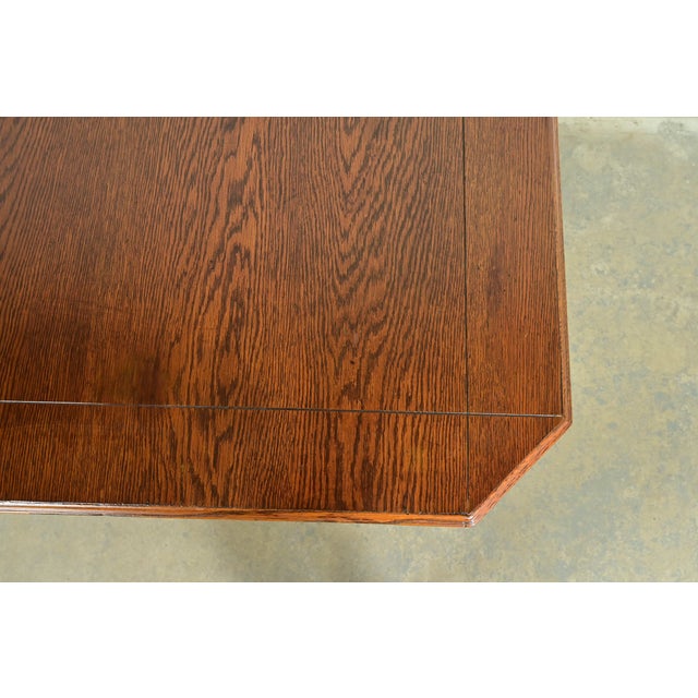 Early Romweber Antique English Jacobean Carved Oak Extension Dining Table, Circa 1900 For Sale - Image 10 of 15