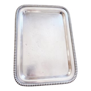 Antique Silver Serving Tray From the Schuyler Arms Nyc For Sale