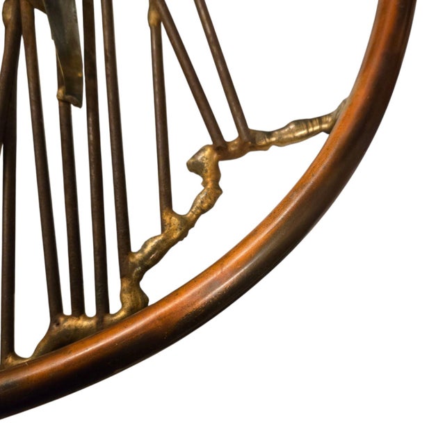 Mid 20th Century MCM Cattails Wall Sculpture Brutalist Vintage 34 Inch Large Art Copper Brass For Sale - Image 5 of 18