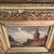 19th Century scenic oil on canvas housed in an ornate distressed gold gilt frame. Signed by the artist in the lower right,...