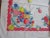 American Vintage 1950's Fruit in a Basket Design Red, Blue & Yellow Cotton Tablecloth For Sale - Image 3 of 5