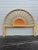 Brown Vintage Boho Chic Sunburst Bent Rattan King Headboard For Sale - Image 8 of 8