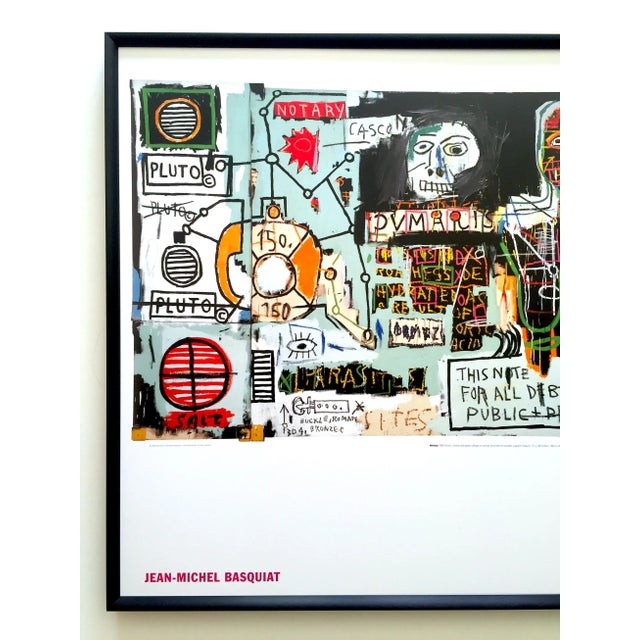This Jean Michel Basquiat Estate very rare vintage 1999 collector's iconic lithograph print large custom framed Tony...