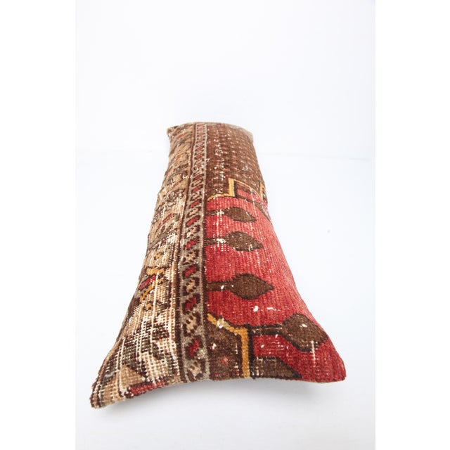 Handweaving Vintage Turkish Lumbar Bedding Pillow Cover -12'' X 36'' For Sale - Image 4 of 8