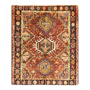 Antique Persian Karaja Heriz Rug,3'5" X 4'2"