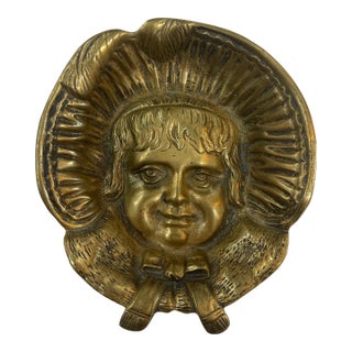 Vintage Heavy Brass Dish For Sale