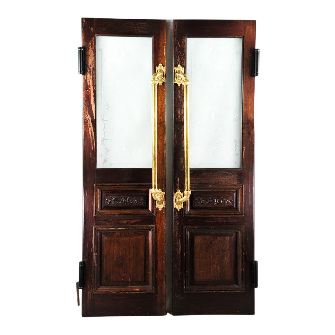 Vintage Double Hung Swinging English Oak Pub Doors A Pair Chairish