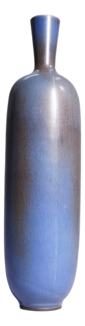 Blue Hares Fur Glazed Vase by Berndt Friberg for Gustavsberg, 1955