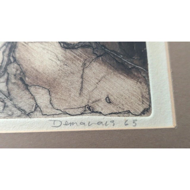 Brown 1965 Joseph Demarais "Mother and Child" Etching. Signed, "Artists Proof" Edition For Sale - Image 8 of 15