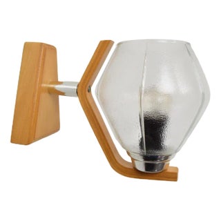 Mid-Century Wall Lamp by Drevo Humpolec, 1960s For Sale