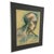 1990s Vintage Mid Century Modern '90 Pastel Portrait Drawing Signed M. Costello, Framed Original Artwork.. For Sale - Image 5 of 7