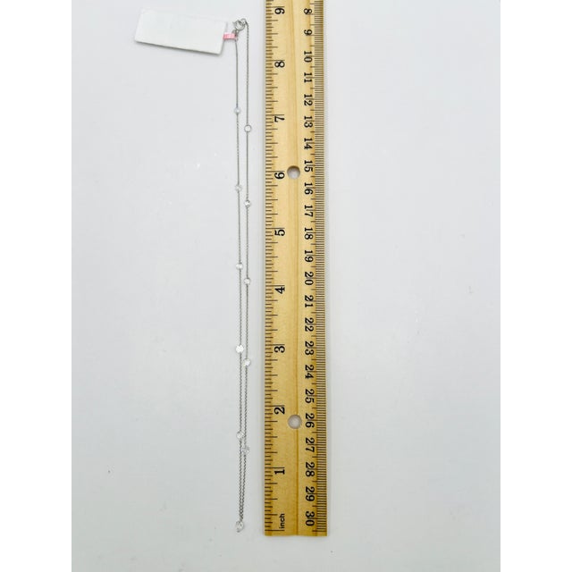 Metal White Rose Cut Diamond Necklace in 18k White Gold For Sale - Image 7 of 7