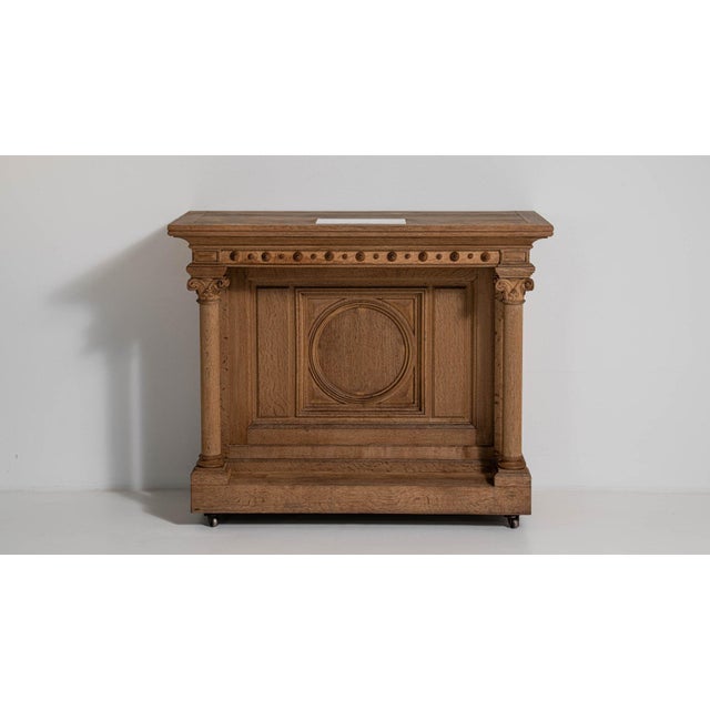 19th Century France Renaissance Amber Wood Console Table For Sale - Image 4 of 11