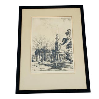 Harvard Memorial Chapel Signed A.C.Webb 1934 For Sale