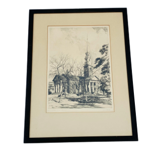 Harvard Memorial Chapel Signed A.C.Webb 1934