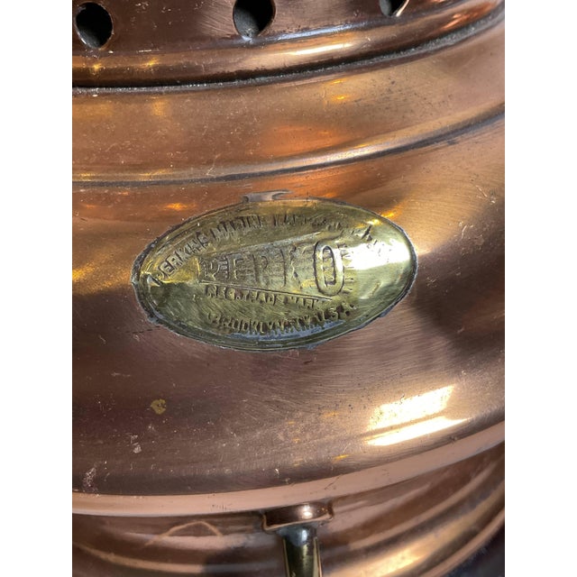Metal Copper Ships Lanterns By Perko For Sale - Image 7 of 12