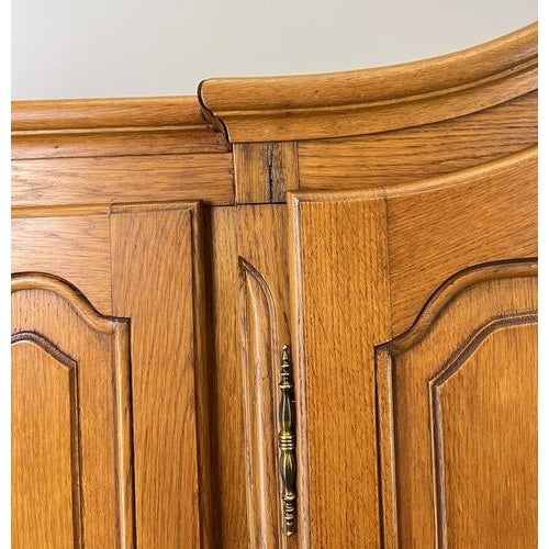 Vintage French Louis XVI Style Wardrobe in Oak For Sale - Image 6 of 14