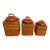 Home & Garden Party Tuscan Stoneware Graduated Canister Set – Set of 3 For Sale