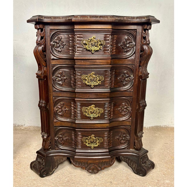 Pair of Carved Wood Bedside Cabinets, 1930s For Sale - Image 16 of 18