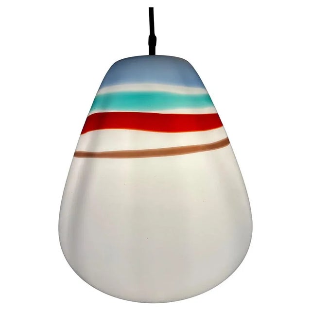 Mid-Century Glass Pendant Lamp by Massimo Vignelli for Venini, Italy, 1950s For Sale - Image 12 of 12