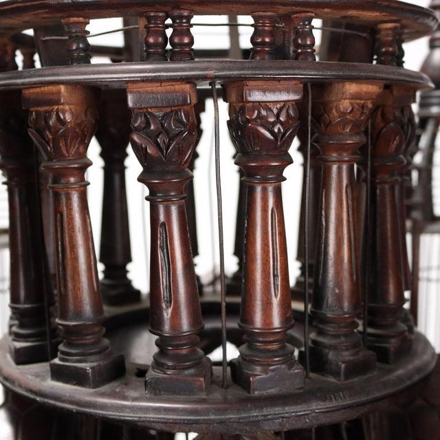 20th Century Bird Cage in Mahogany, Italy For Sale - Image 10 of 12