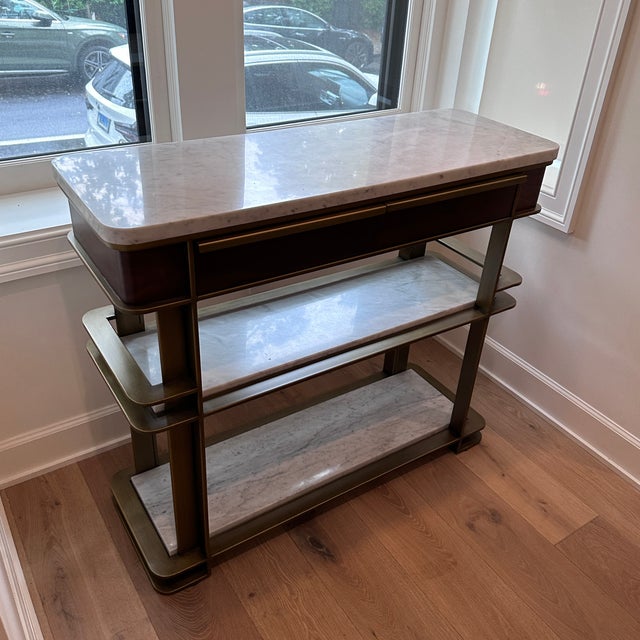Contemporary Arhaus Sama Bar Cart For Sale - Image 3 of 11