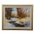 Late 20th Century David Ballew Sunlit Stream New Mexico Winter Plein-Air Oil Painting on Masonite Board For Sale