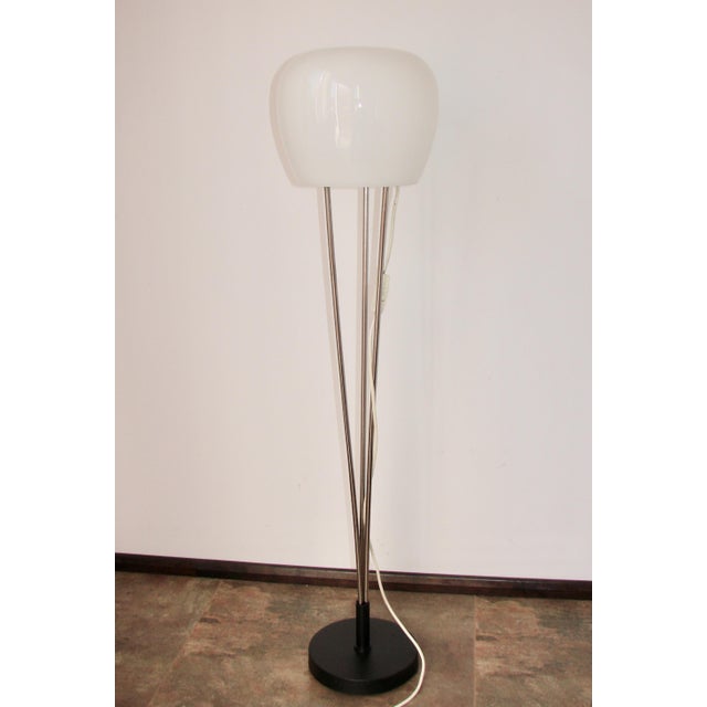 Floor Lamp in Metal and Glass from A. Gałęcki, Poland, 1970s, in Very Good conditions. Designed 1970 to 1979 European Plug...