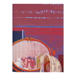 Leonardo Cremonini Signed Original Lithograph De L’autre Cote Du Miroir 1968 For Sale