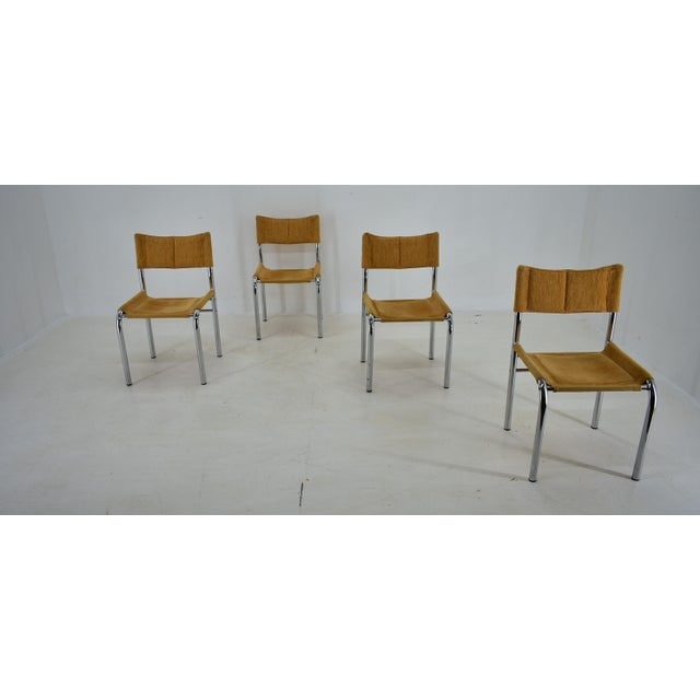 - 1980s - Made of chrome, fabric - Chrome parts re-polished - Good original condition - maker: Kodreta Myjava jt. This...