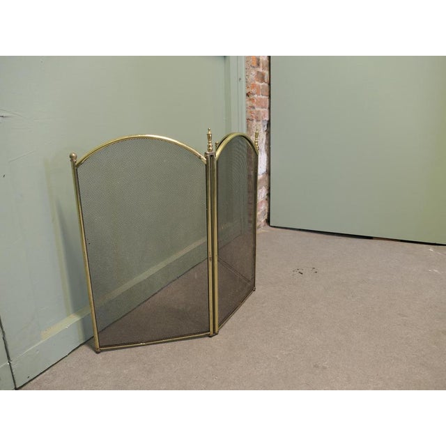 Folding Brass and Iron Fire Guard, 1960 For Sale - Image 4 of 8