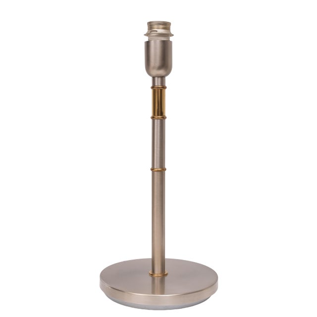 Mid-Century Modern Two Tone Brass Aluminum Table Lamps, Germany, 1980s, Set of 2 For Sale - Image 3 of 9