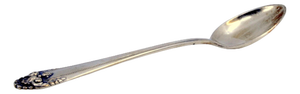 Silver Rice and Serving Spoon with Shell Shape on the Handle