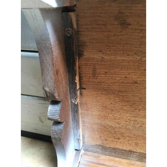 Small table in the style of Ludwik. 1980s After renovation in white. Wood grain visible.