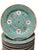 Chinese Set of 14 Chinese Turquoise Blue Mun Shou Porcelain 10” Dinner Plates For Sale - Image 3 of 4