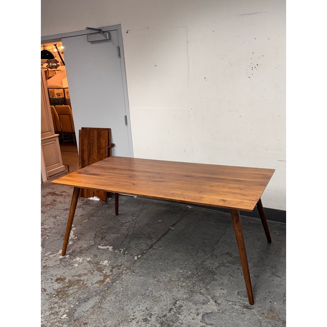 Mid-Century Modern Article Seno Extendable Dining Table, Walnut For Sale - Image 3 of 12