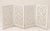 A beautifully detailed vintage folding screen with the character of an architectural find. Style it behind a console, use...