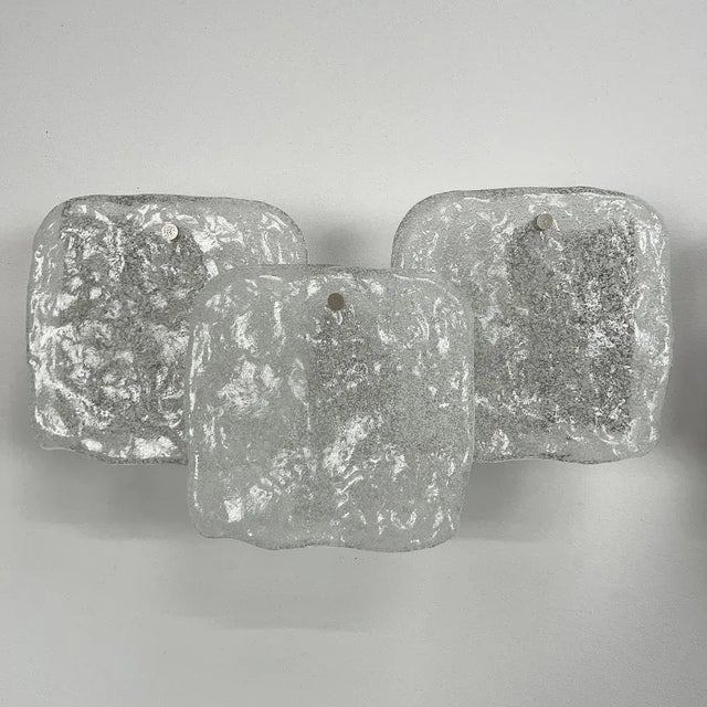 Wall Lights in Ice Glass from Kalmar, 1960s, Set of 2 For Sale - Image 10 of 10