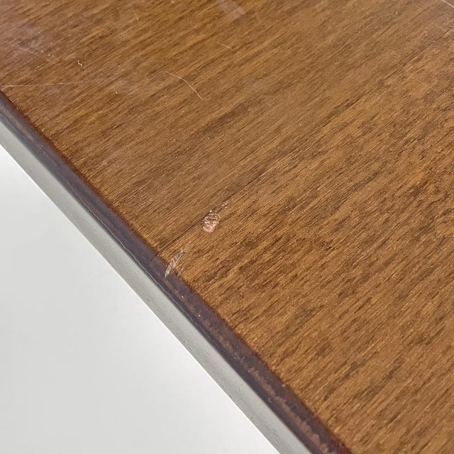 Italian Modern Rectangular Wooden Dining Room Table with Two Central Beams, 1970s For Sale - Image 9 of 18