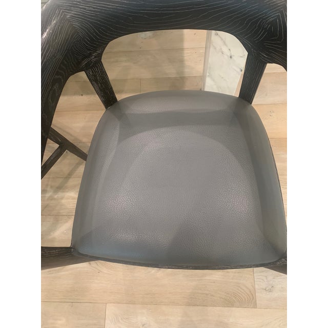 Modern Interlude Home Kendra Counter Stool Charcoal Gray Cerused For Sale - Image 3 of 14