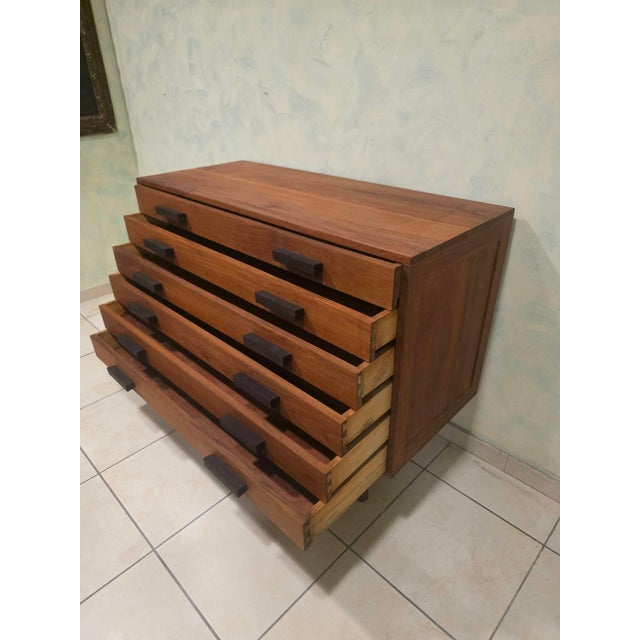 Wooden Chest of Drawers, 1950s For Sale - Image 13 of 15