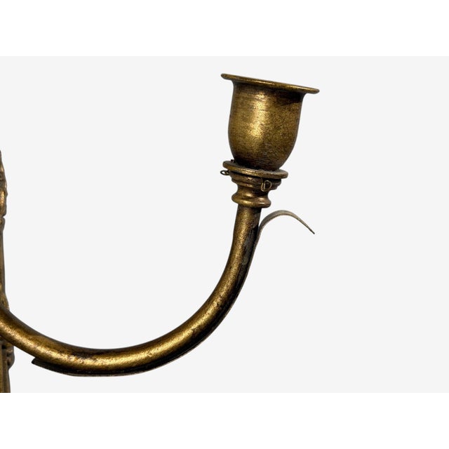 Neoclassical Style, Candelabra Wall Sconces, Giltwood, Usa, 1940s For Sale - Image 9 of 12