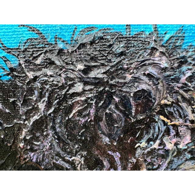 Wood Curley Boy~ Willie Britt, Original Acrylic Painting, "Curly Boy" Scrappy Young Bull Is Always Looking for Someone to Spar With. For Sale - Image 7 of 7
