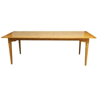 Italian Pine Farm Dining Table For Sale