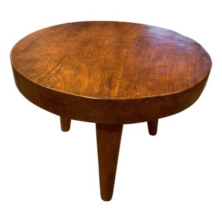 Andrianna Shamaris Midcentury Style Teak Wood Side Table For Sale