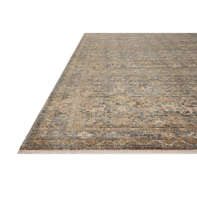 Traditional Amber Lewis x Loloi Molly Denim / Gold 8'-6" x 12' Area Rug For Sale - Image 3 of 8