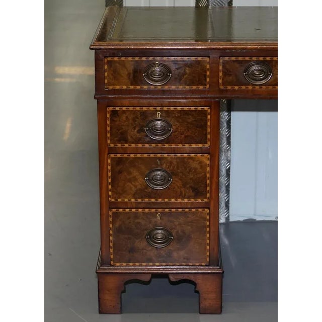 Victorian Burr Oak & Walnut Merryweather Desk, 1885 For Sale - Image 5 of 18