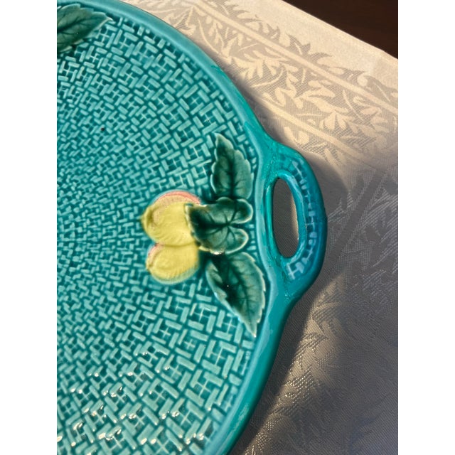1920s Antique German Majolica Platter For Sale - Image 5 of 6