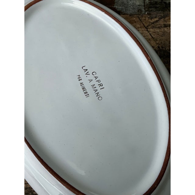 Vintage Italian Glazed Ceramic Limoncello Set For Sale - Image 9 of 12